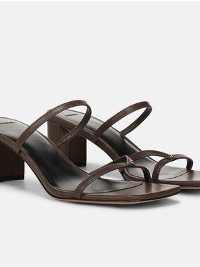 Vince Brown Strappy Block Heel Sandals